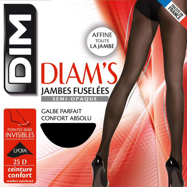 Black Diam’s Jambes Fuselées 25den stífir leggir - D1142