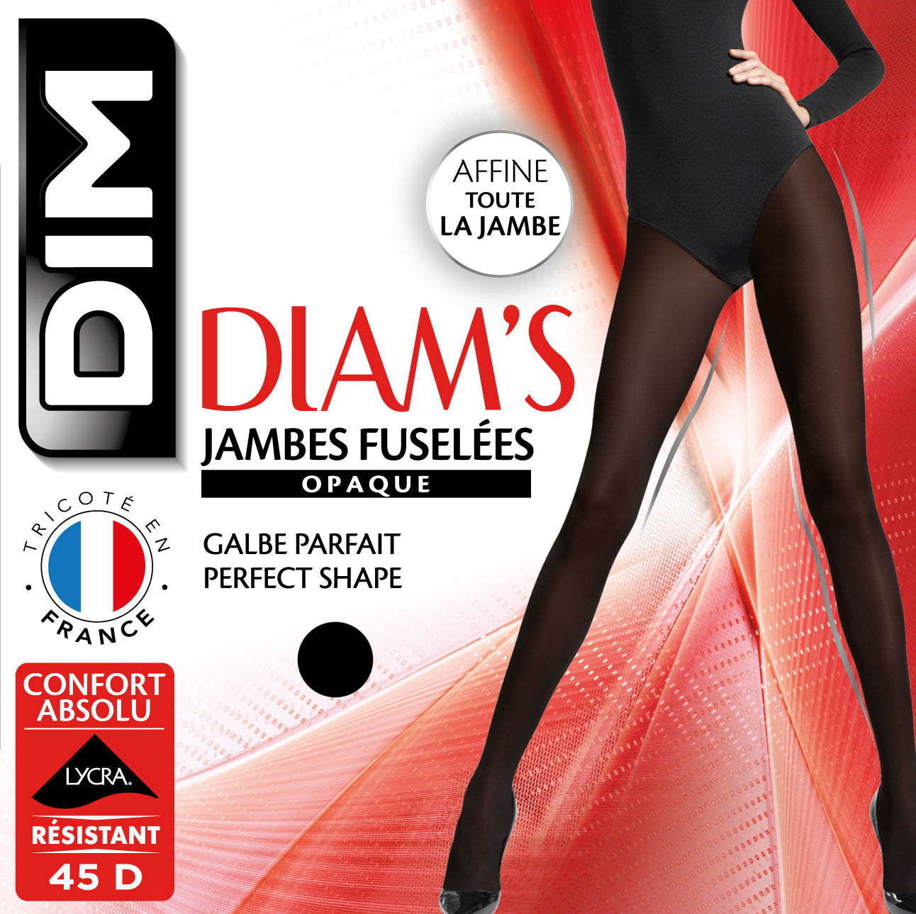 Black Diam’s Jambes Fuselées 45 den stífir leggir D1252