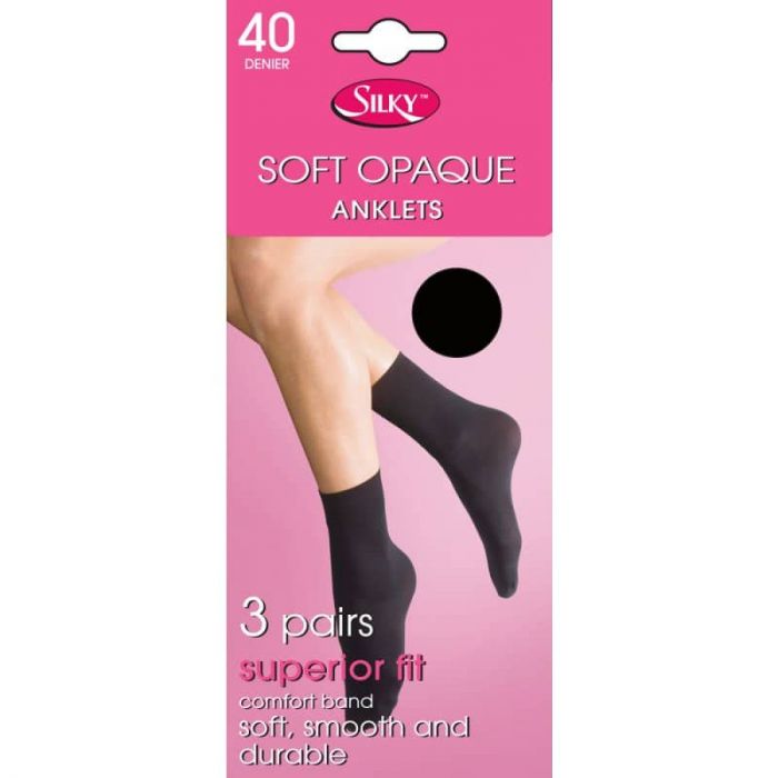 Ökklasokkar 40 den - 3 pör í pakka